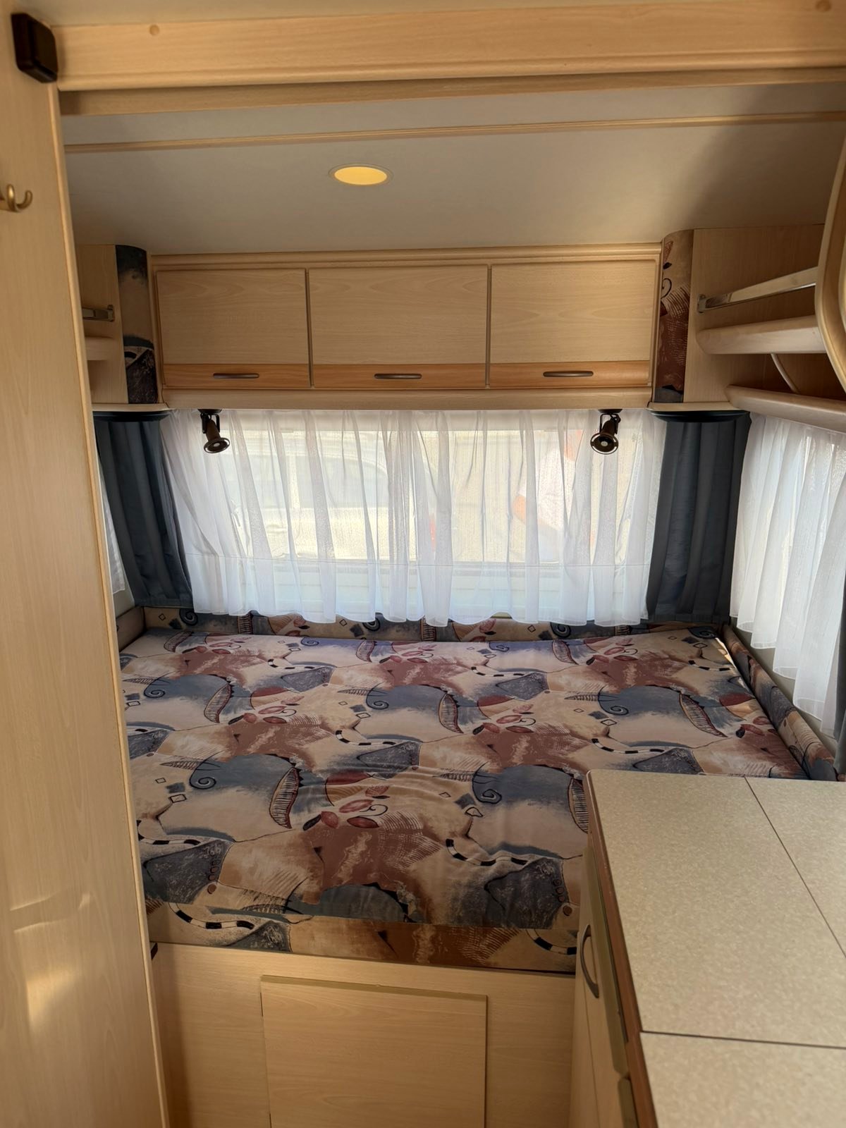 Double bed at the back
