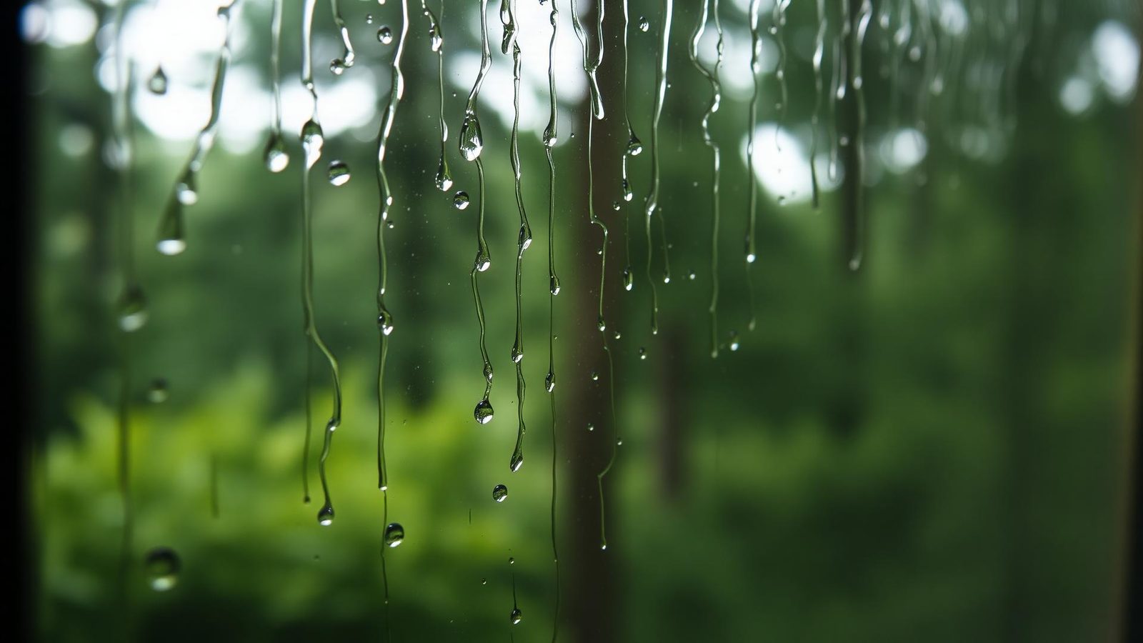 Rain on a window pane